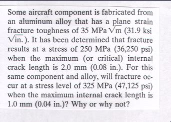 some aircraft component is fabricated from an aluminum alloy|Solved An aircraft component is fabricated from an aluminum.